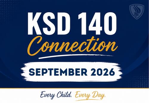 KSD 140 Connection - September 2026 - EveryChild Every Day on blue background with flame logo in top right corner