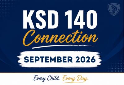 KSD 140 Connection - September 2026 - EveryChild Every Day on blue background with flame logo in top right corner