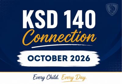KSD 140 Connection - October 2026 - EveryChild Every Day on blue background with flame logo in top right corner