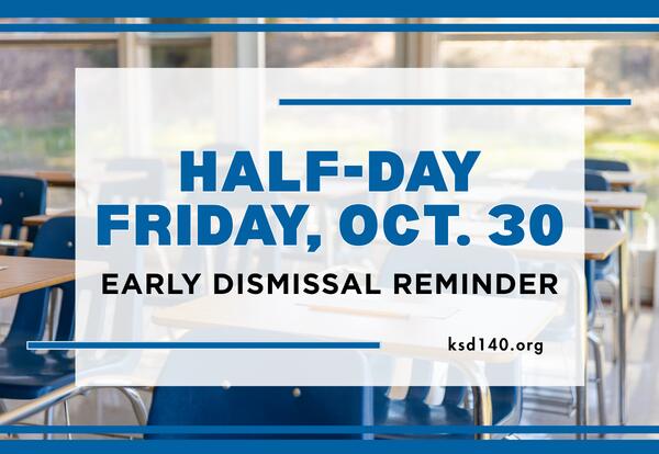 Early Dismissal Reminder - October 30, 2026 is a Half-Day | Prairie ...