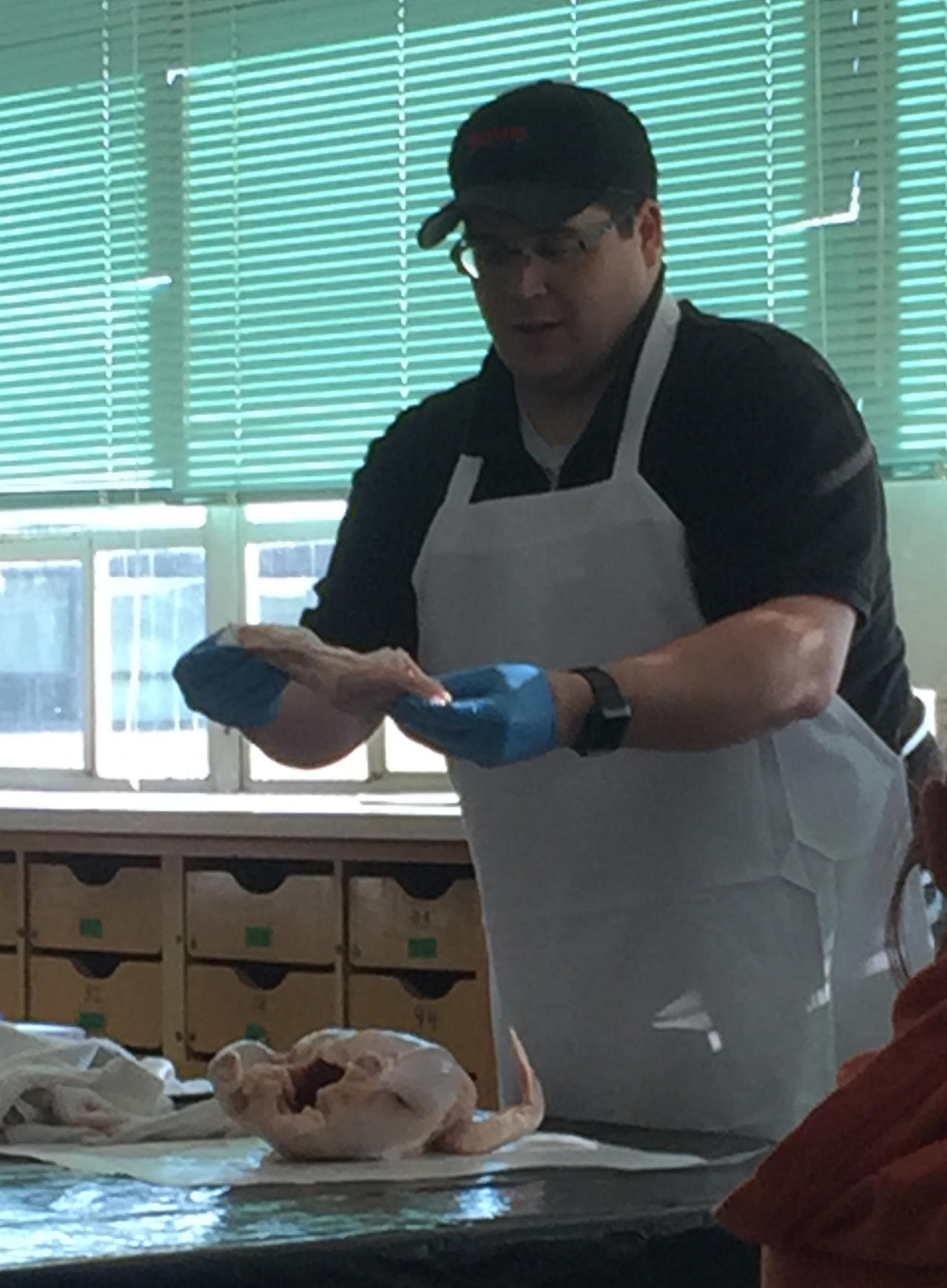 KHS Foods Class gets lesson from SaveALot Meat Cutter/Manager