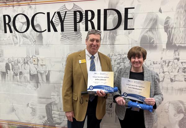 KCUSD 229 Board President Dr. Jeff Johnson and Vice President Lori Christiansen