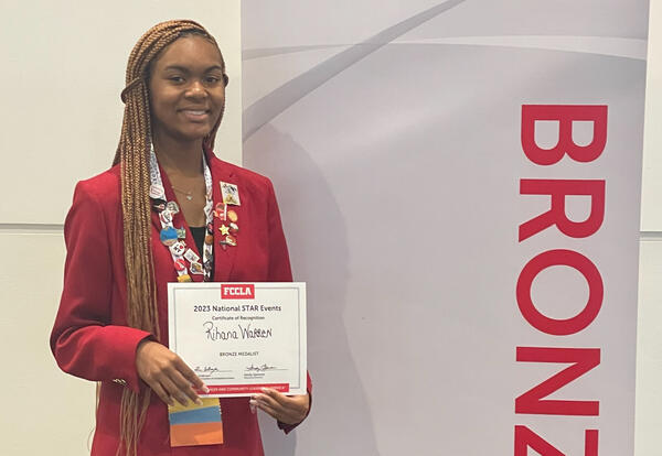 SHS 2023 Graduate Rihana Warren earned bronze at FCCLA Nationals