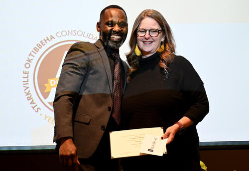 SOCSD named SHS Teacher, Courtney Honnoll as 2026 Teacher of the Year and SHS Principal, Dr. Watress Harris as Administrator of the Year at its annual Winter Convocation and Awards of Excellence.