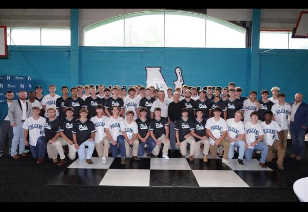 The 2025-2026 Nunez Pelican Baseball team attend the Summer Baseball Bash Aug. 22, 2025.