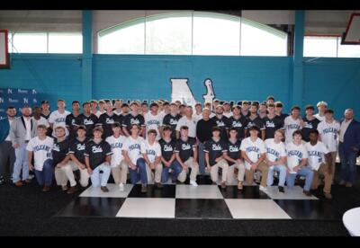 The 2025-2026 Nunez Pelican Baseball team attend the Summer Baseball Bash Aug. 22, 2025.