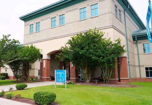 A view of the Arts, Science and Technology (AST) Building on the Nunez campus.