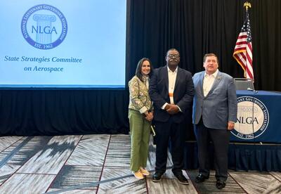 Dr. Tina Tinney, Nunez Chancellor, pictured with Shawn Welcome and Lt. Gov. Billy Nungesser at a National Lieutenant Governors Association meeting in Salt Lake City.