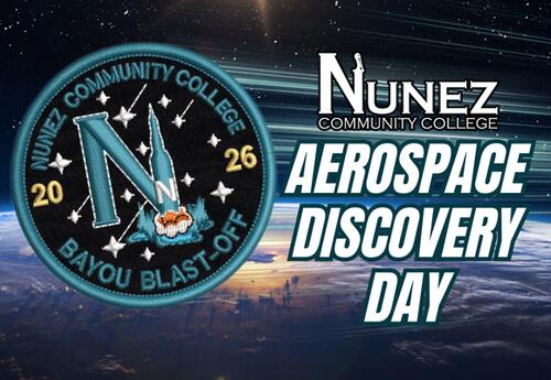 A commemorative patch is shown along with the words Nunez Aerospace Discovery Day