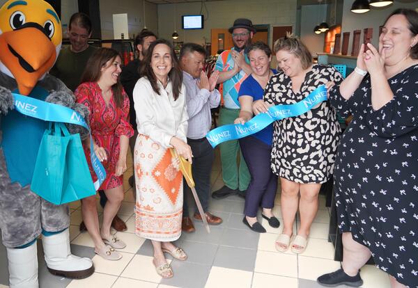 Nunez staff cut the ribbon on the new Pelican Care Corner