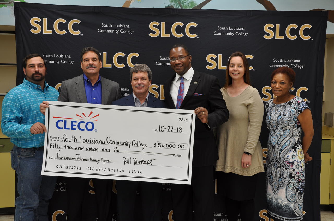 CLECO Donates $50,000 for New Power Lineman Program | About Us