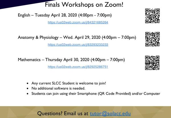 Academic Success Center Offering Free Final Exam Workshops