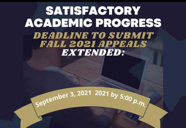 Financial Aid Extends SAP Appeals Deadline