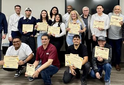 Avex employees holding certificates