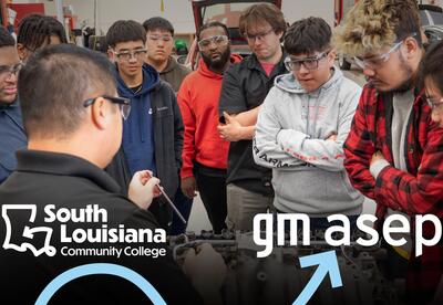 automotive students learning from instructor