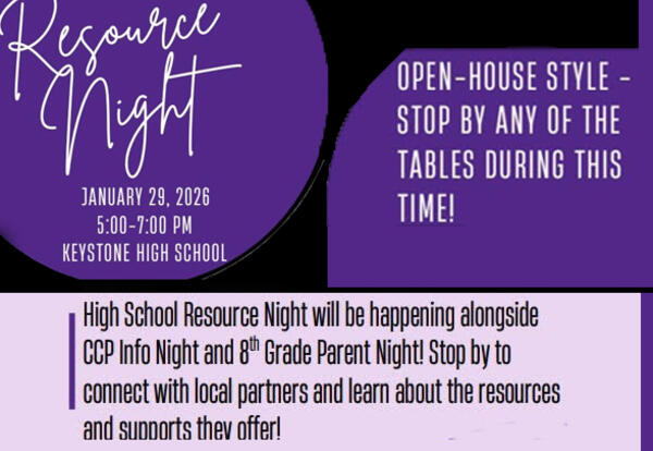 Family Resource Night Jan 29