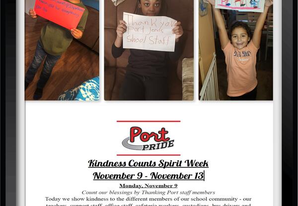 Kindness Counts Spirit Week: Monday, November 9th