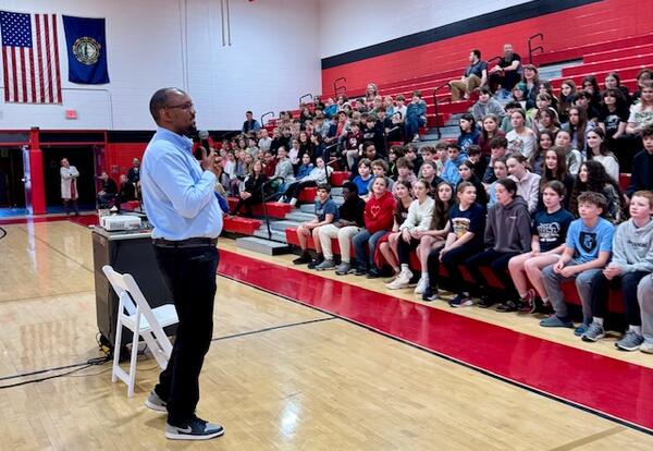Guest speaker Louis Ngarambe