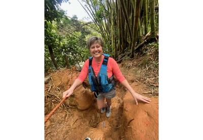 Picture of Lisa Frisina-Brown in El Yunque National Forest, Puerto Rico.