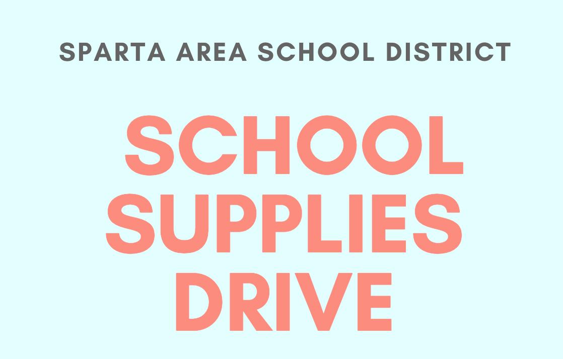 School Supplies Drive Sparta Area School District