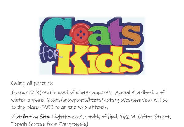 coats for kids flyer