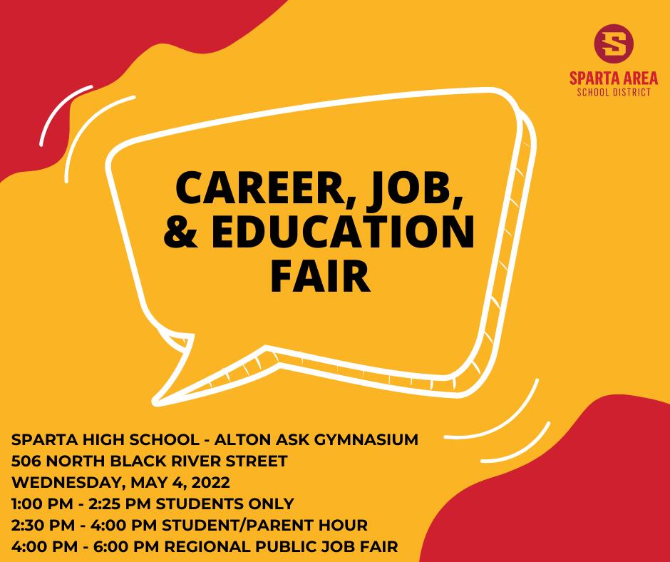 Career, Job, & Education Fair 2022 Sparta Area School District