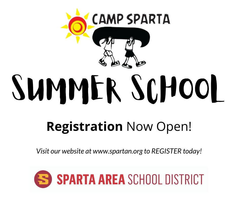 Camp Sparta Registration Open Sparta Area School District