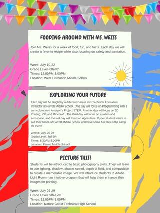 Summer Camps flyer - Page 3