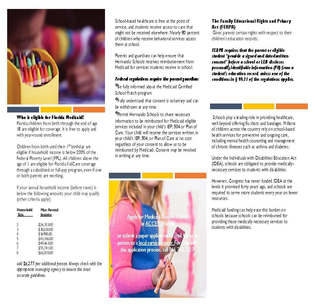 Medicaid in our schools brochure - page 2