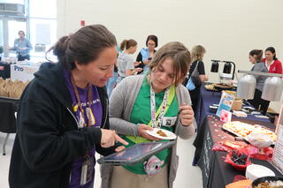 Staff at hte food tasting