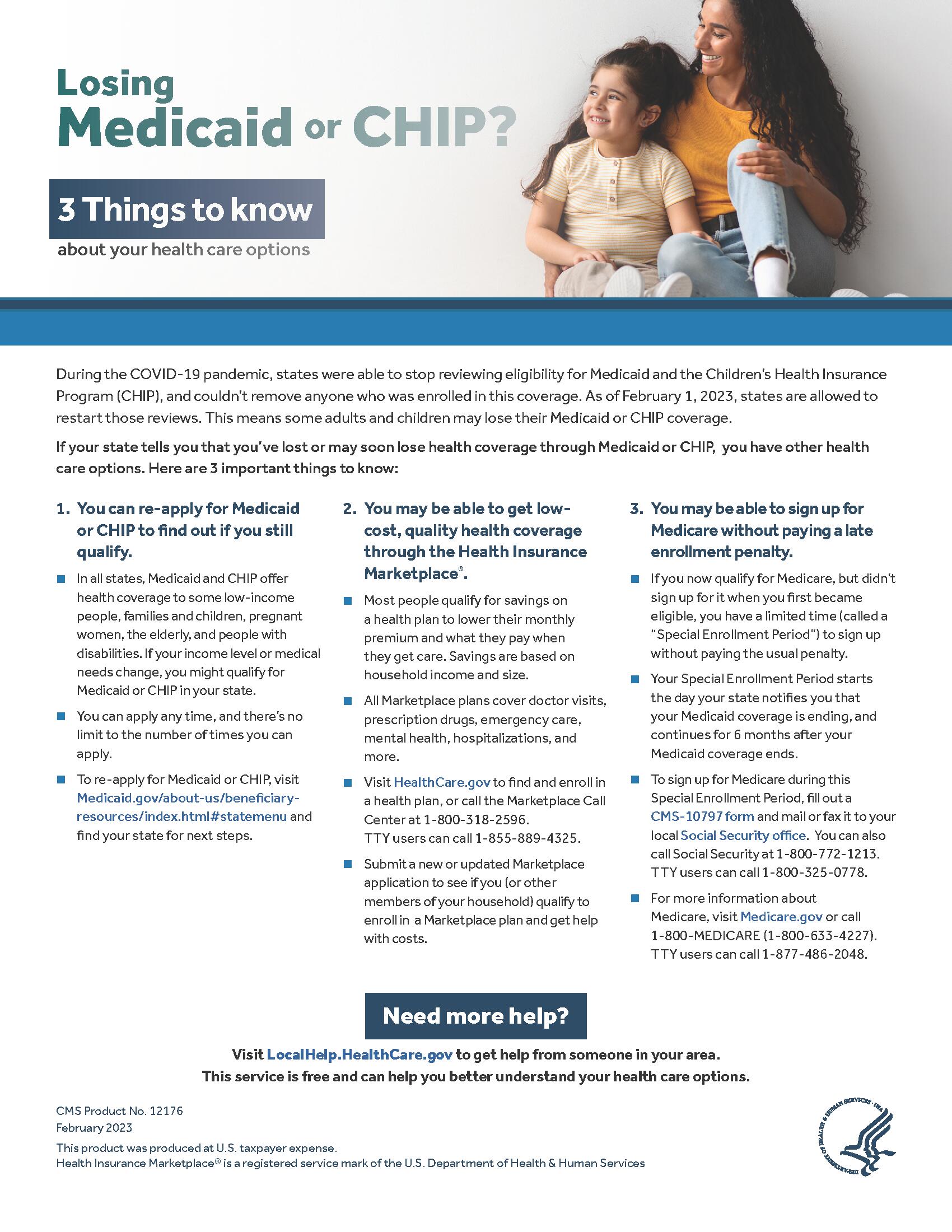 Losing Medicaid or Chip?