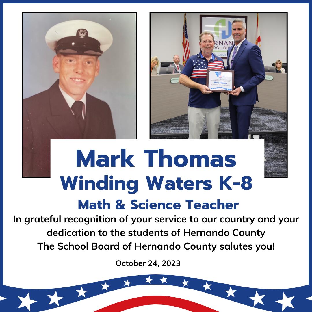 Mark Thomas - October 2023 Veteran Recognition