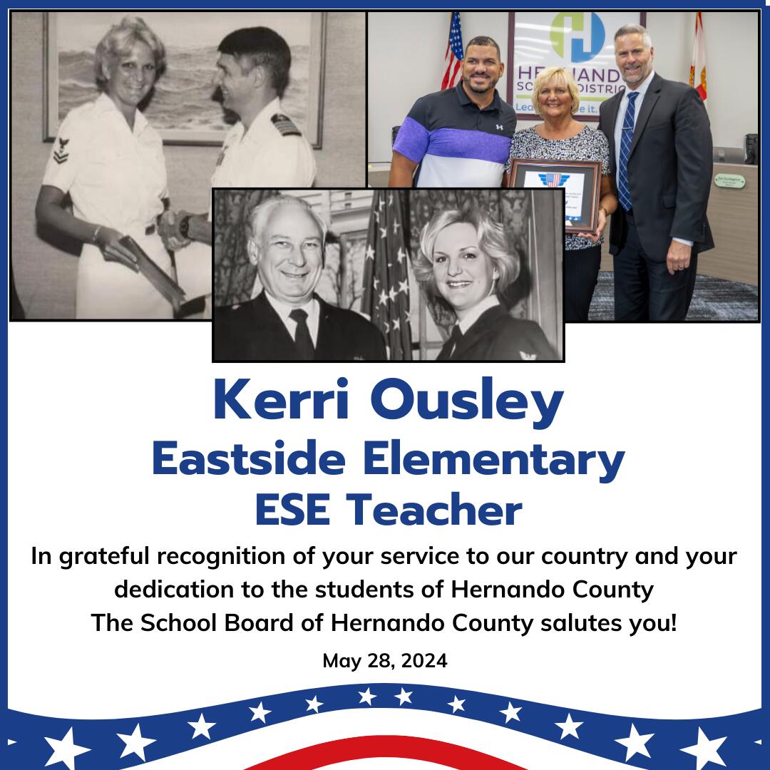 Kerri Ousley - May 2024 HCSD Veteran