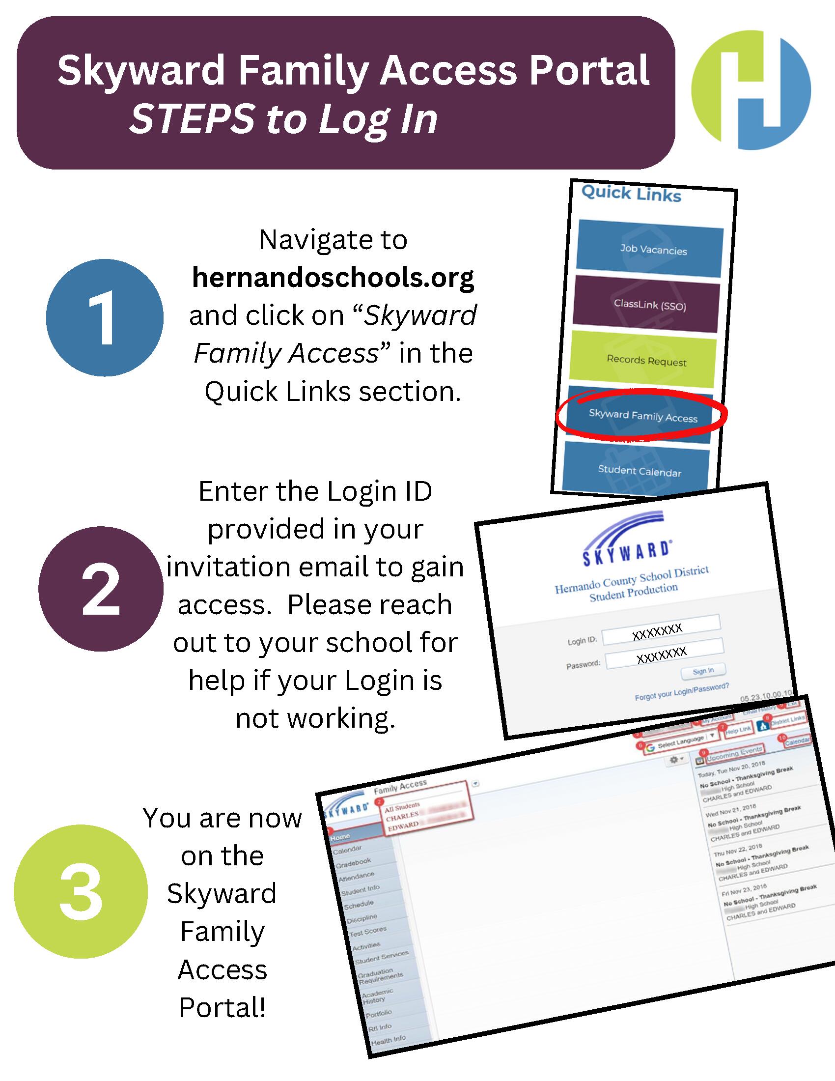 Skyward Family Access flyer - Page 1