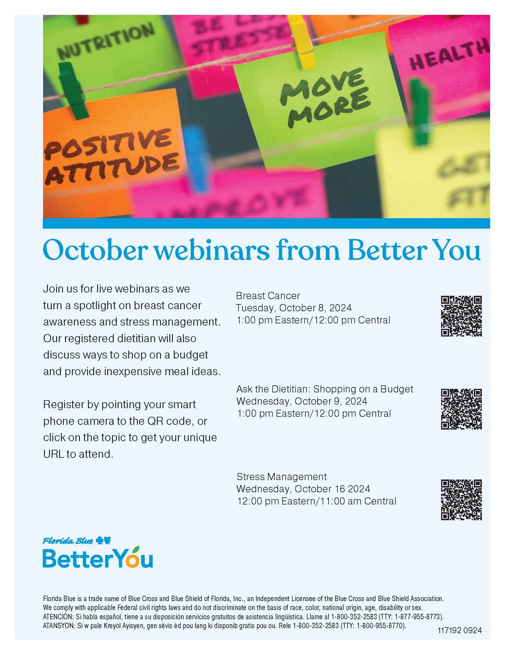 October 2024 Better You Webinar Flyer