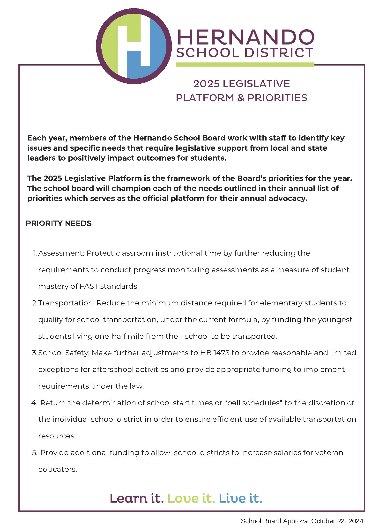 2025 Legislative Platform & Priorities