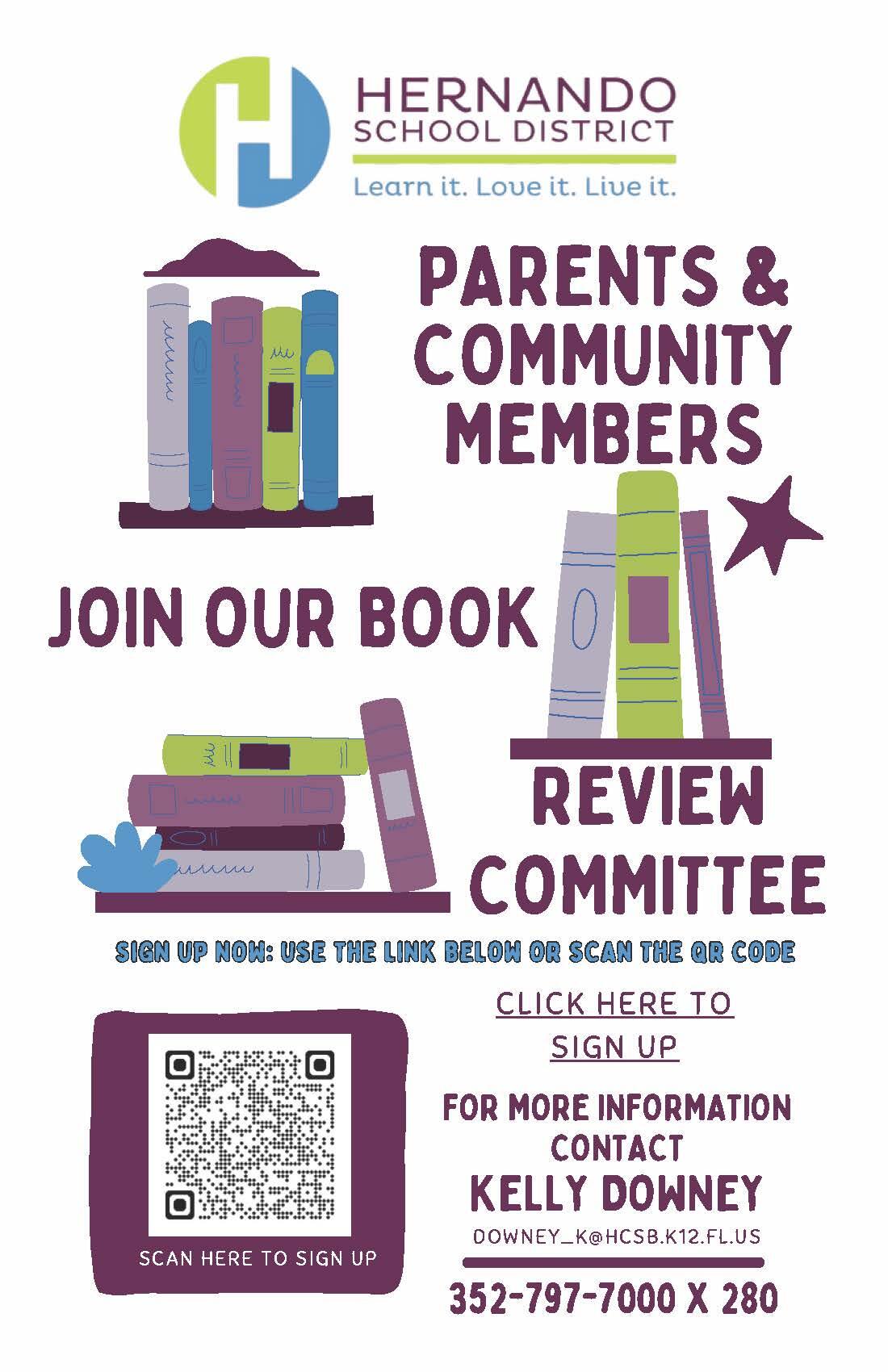 Join our book review committee flyer