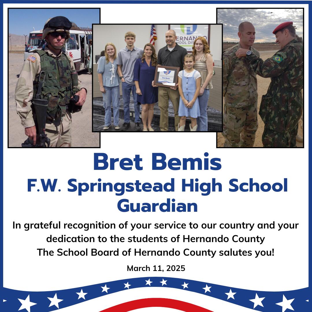 Bret Bemis - March Veteran of the Month