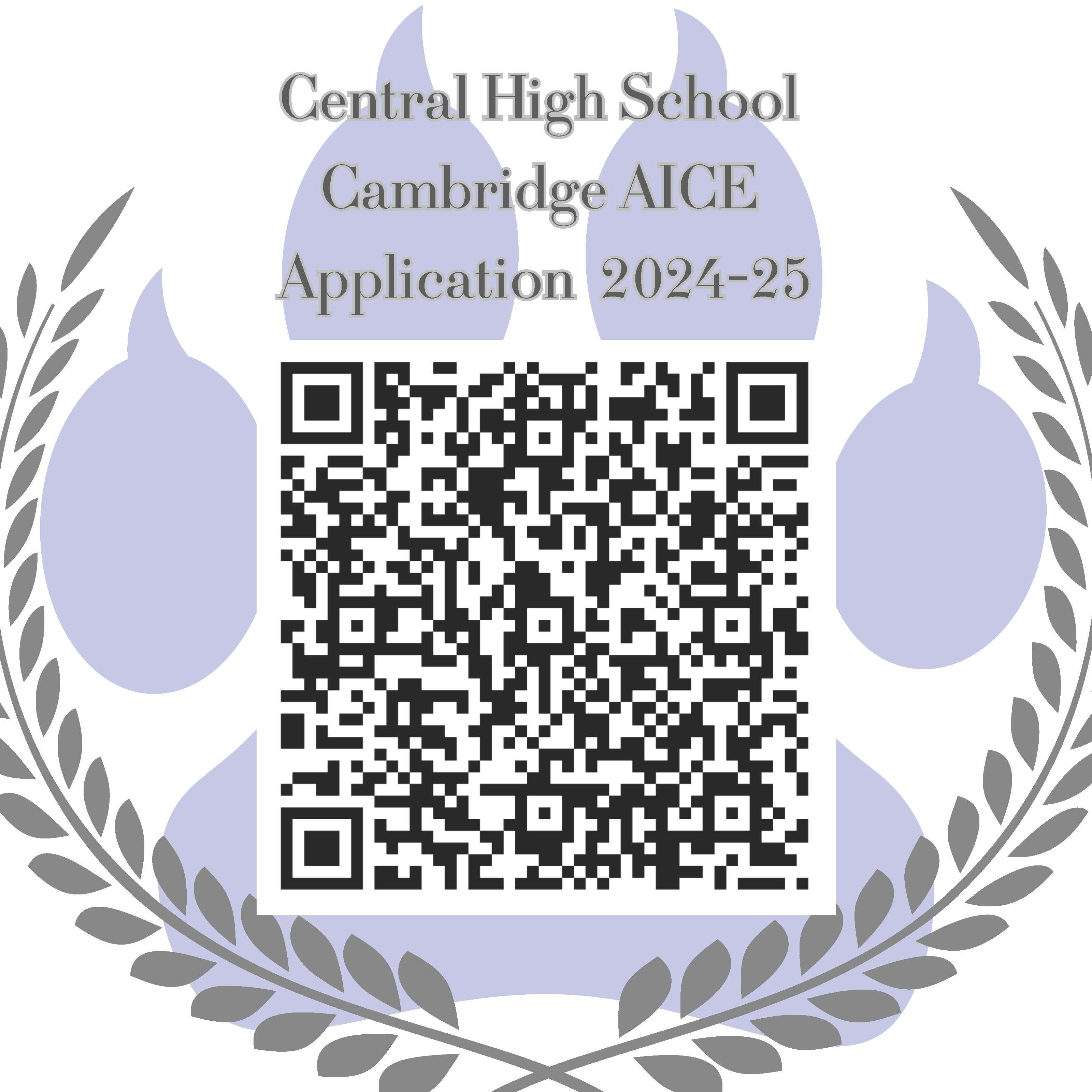 QR Code to apply to AICE 2024-2025