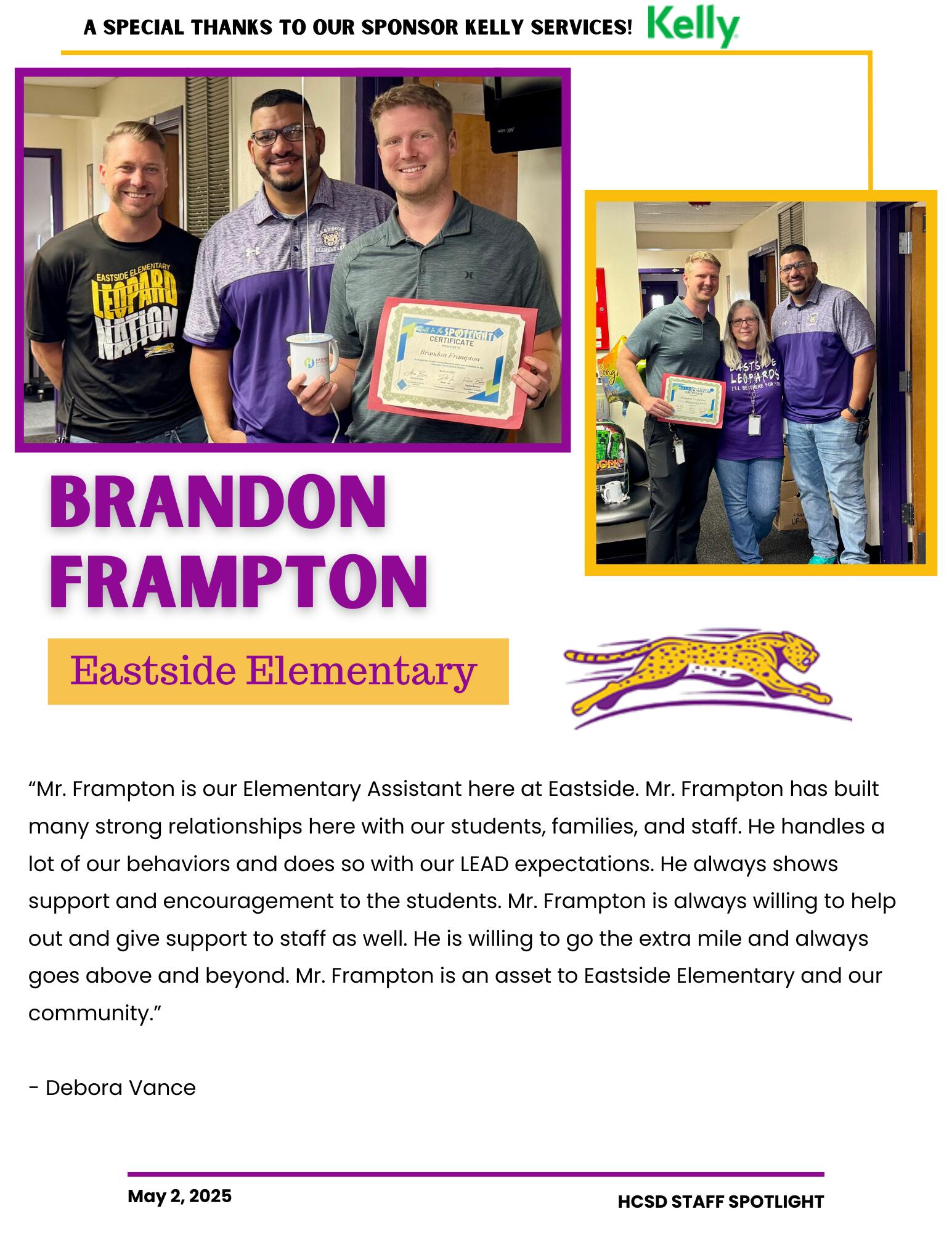 Staff Spotlight on Brandon Frampton
