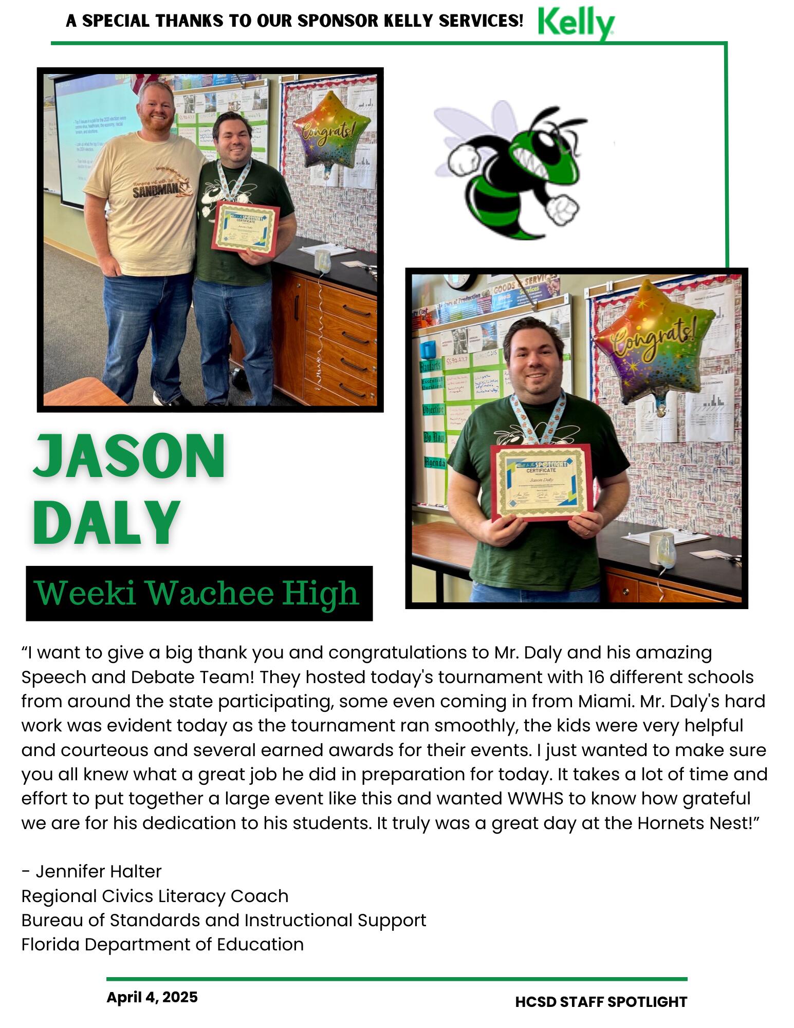 Staff Spotlight on Jason Daly