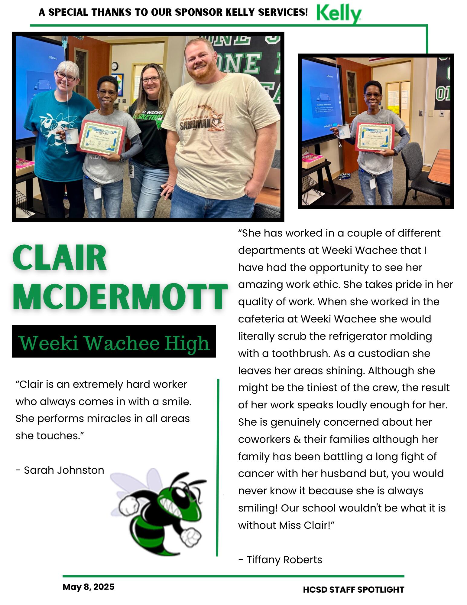 Staff Spotlight - Clair McDermott