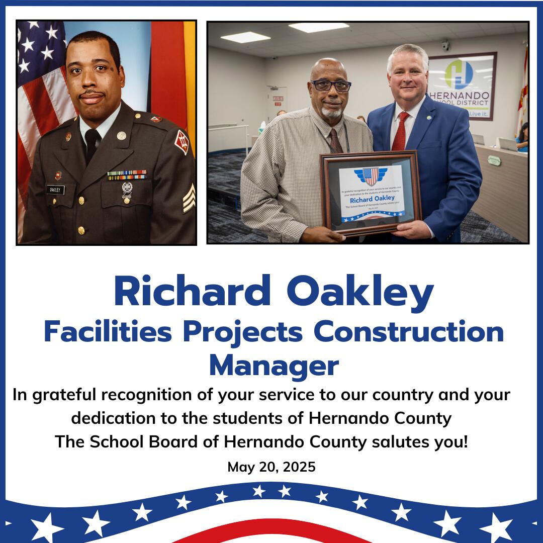 May 20 2025 HCSD Veteran Richard Oakley