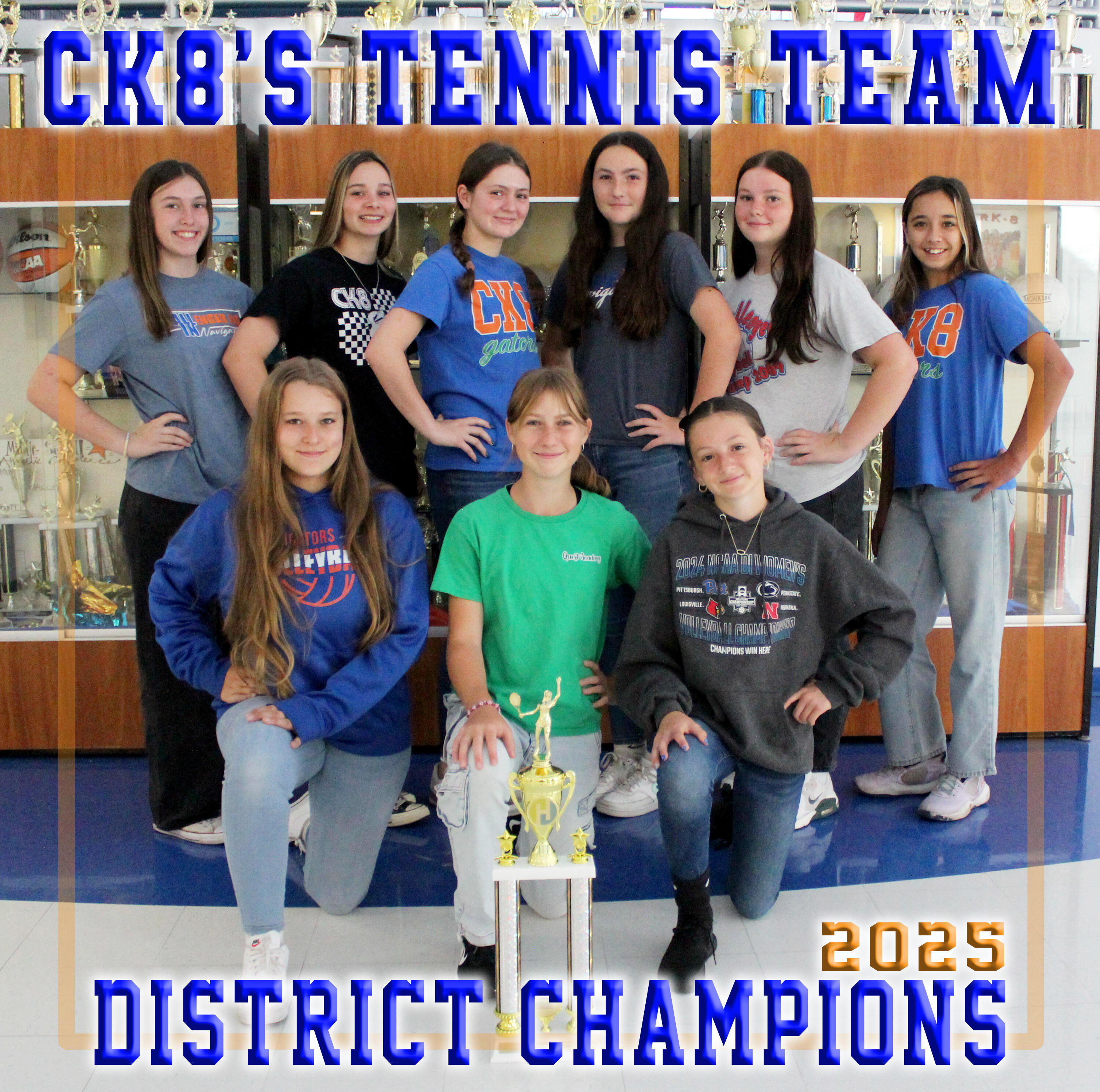 CK8 Claims County M.S. Girls Tennis Title