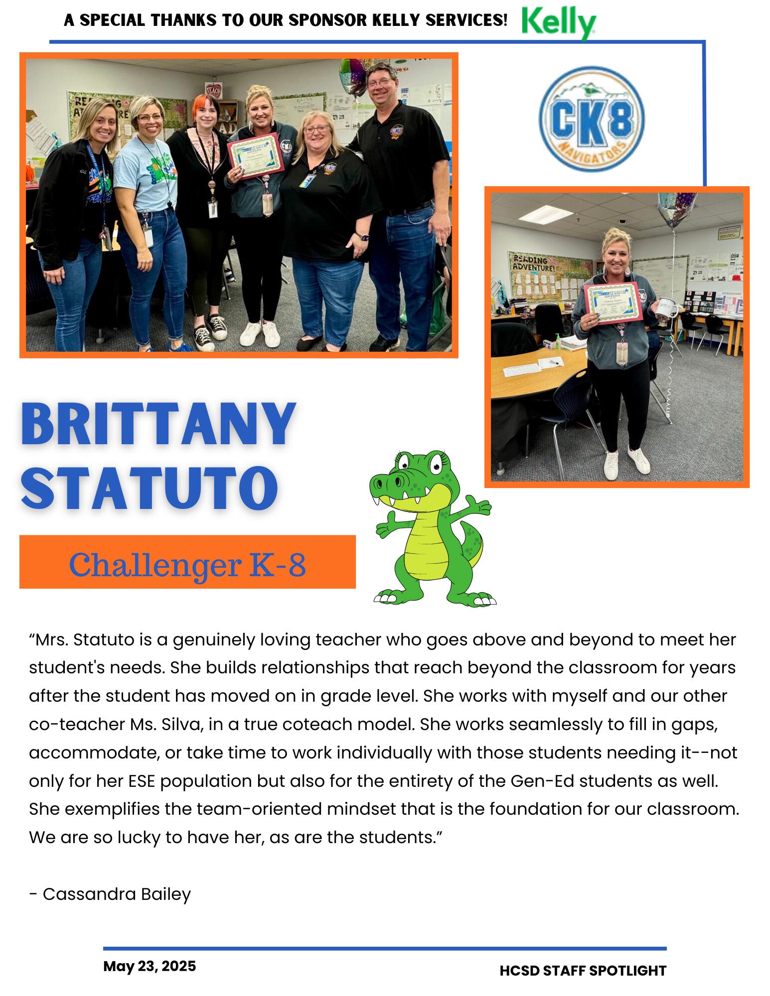 Staff Spotlight on Brittany Statuto