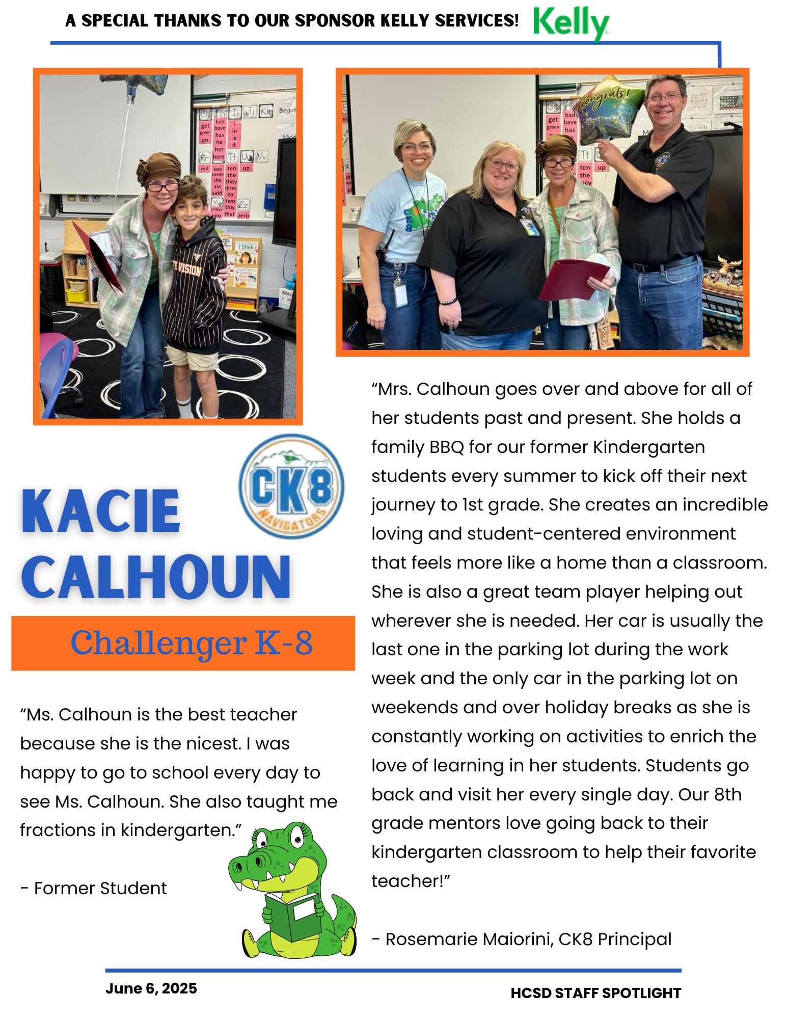 Staff spotlight on Kacie Calhoun