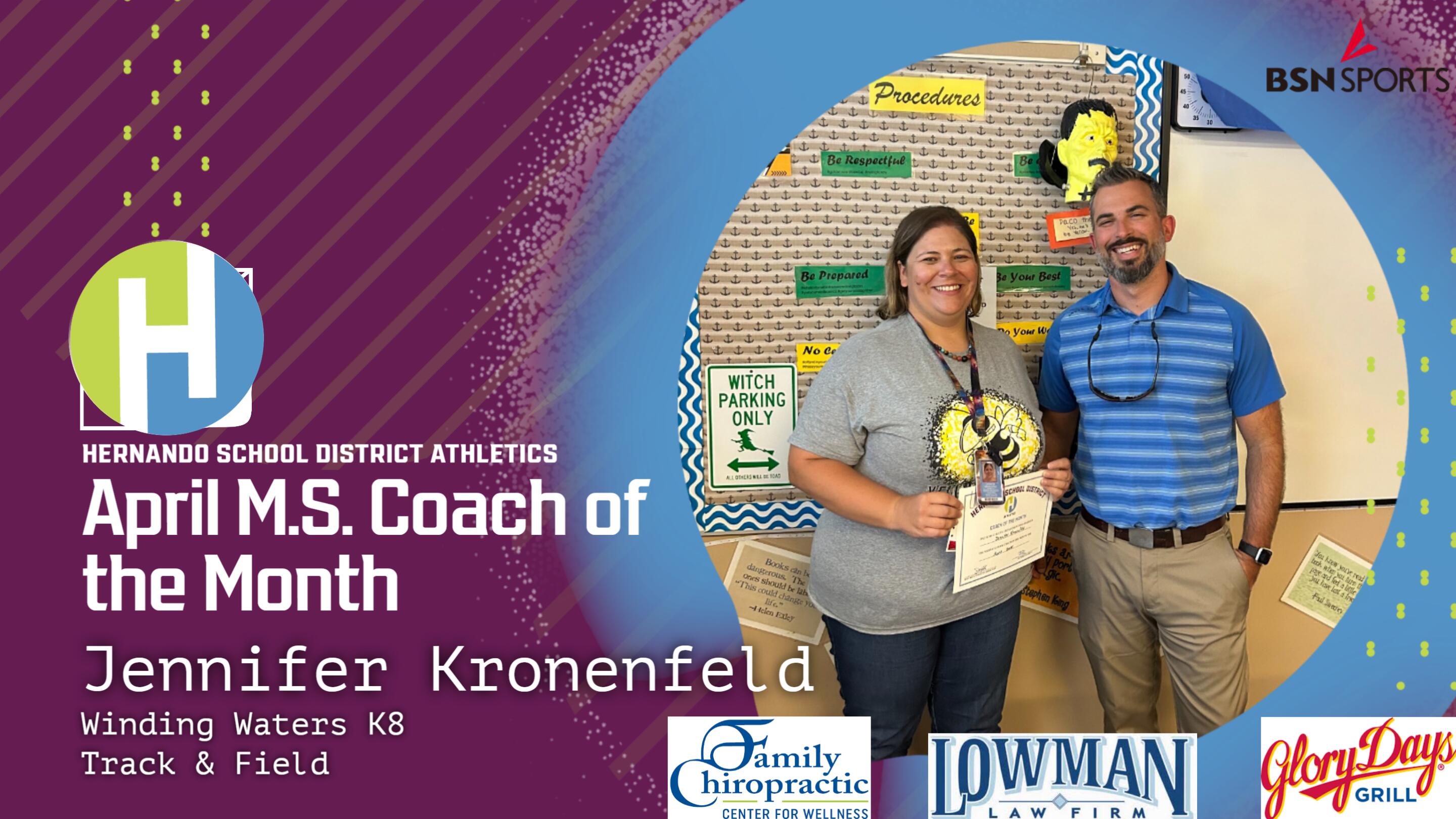 April M.S. Coach of the Month