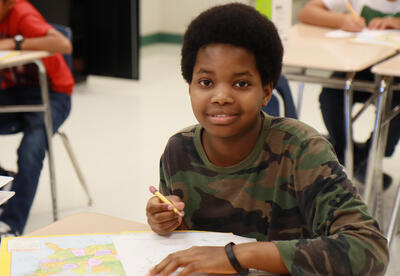 Student traces on a map