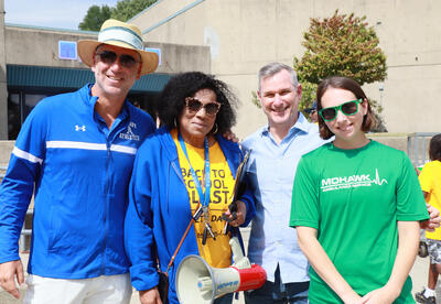 District employees and community partners at Back to School Blast event