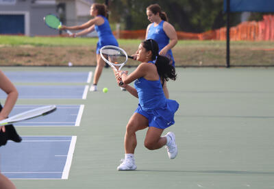 Albany High scholar-athlete Rikamae Ann Ayahao in action in tennis